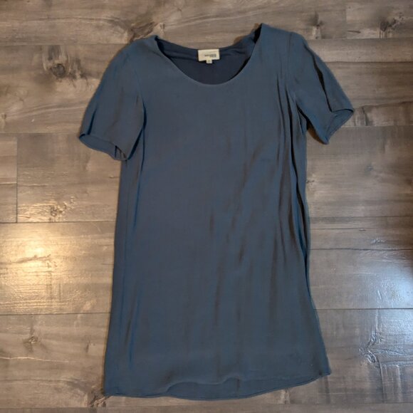 Aritzia Wilfred Free Teigan Tshirt Dress Cobalt Blue - Picture 4 of 7